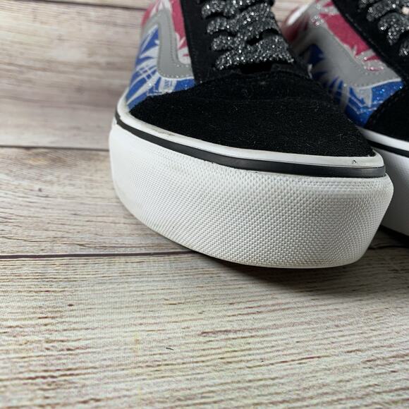 Vans Old Skool Platform After Dark Womens Size 8 Pink Blue Black Summer - Picture 5 of 13